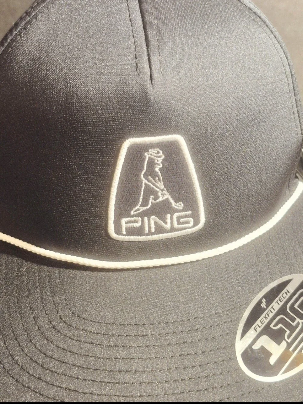 Ping Mr. Ping Black Play Your Best 101 FlexFit  Tech Snapback Golf Hat Cap NWT